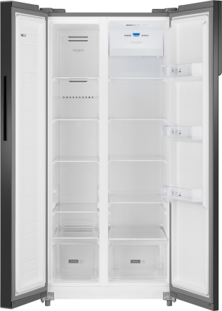 Холодильник Weissgauff WSBS 500 Inverter NoFrost Beige Glass