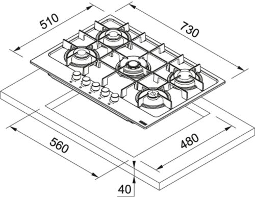Варочная панель Franke FHMA 755 4G DC XS C
