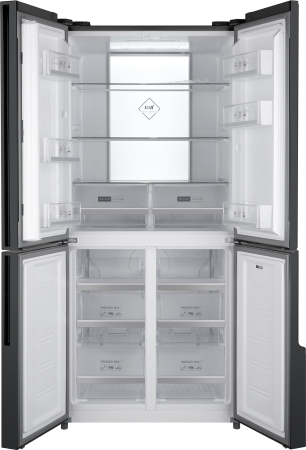 Холодильник Weissgauff WCD 450 Bru Steel Glass NoFrost Inverter