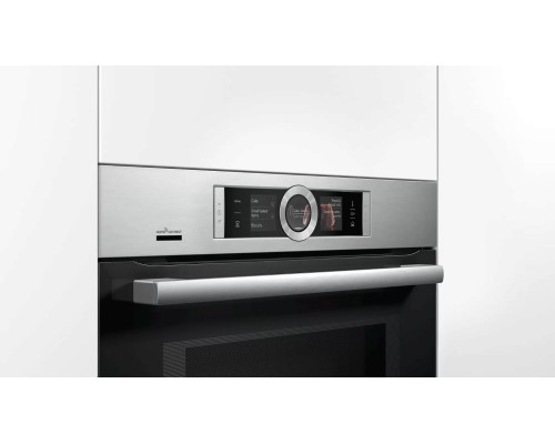 Духовой шкаф с микроволнами и паром Bosch HNG6764S6