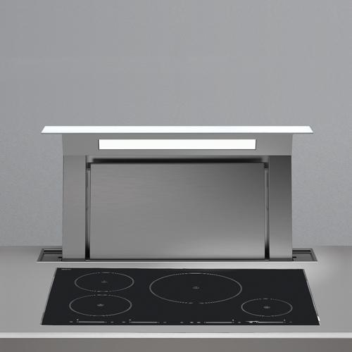 Вытяжка Falmec Design+ DOWN DRAFT tavolo 90 vetro bianco