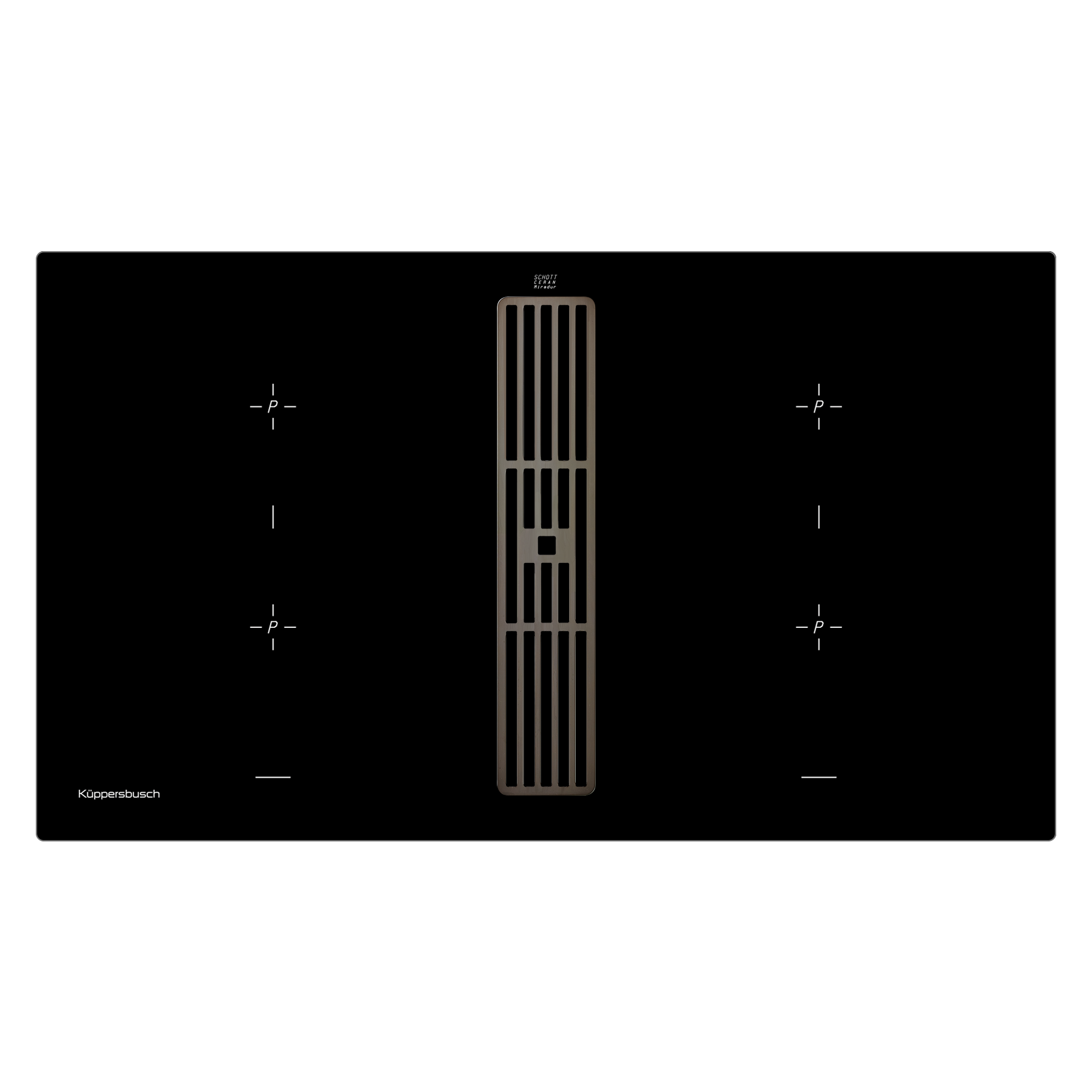 Индукционная варочная панель с вытяжкой Kuppersbusch KMI 9850.0 SR Black Chrome