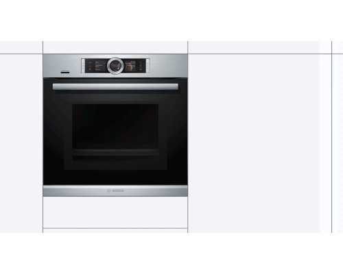 Духовой шкаф с микроволнами и паром Bosch HNG6764S6