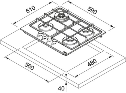 Варочная панель Franke FHSM 604 4G XS C