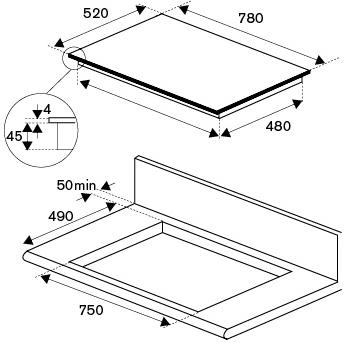 Индукционная варочная панель Bertazzoni P784IC1G5NE