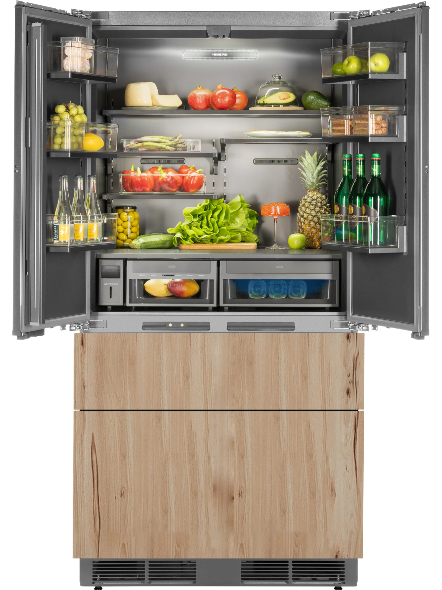 Встраиваемый холодильник HIBERG S-RFQ 800 FB inverter (French door)