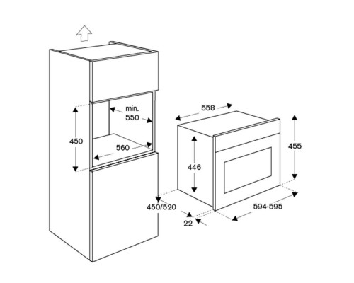 Духовой шкаф Bertazzoni, комбинированный с СВЧ F457PROMWTX