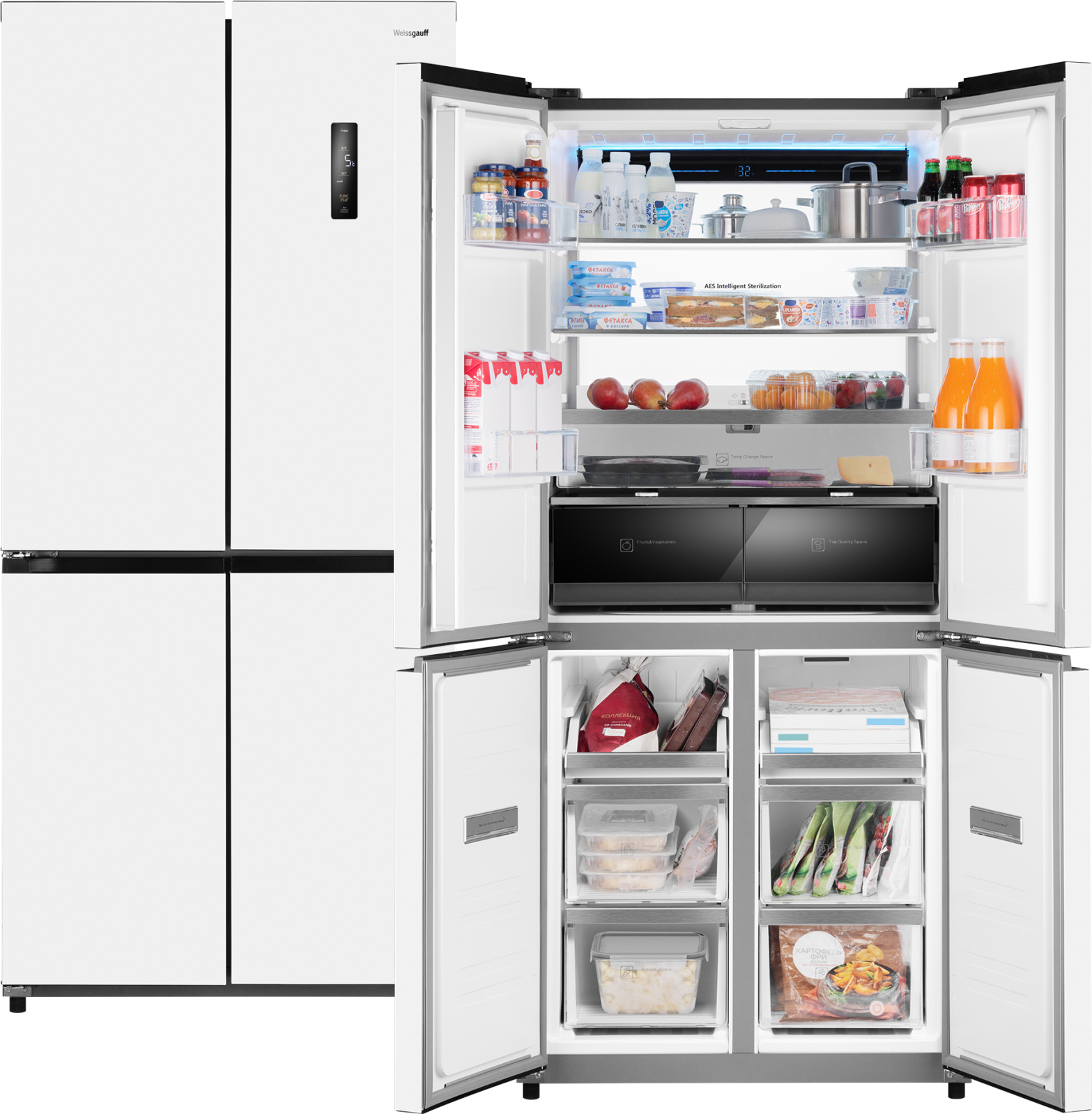 Холодильник Weissgauff WCD 450 WNF Built-in