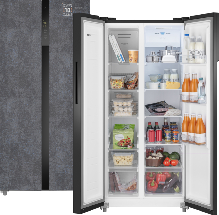 Холодильник Weissgauff WSBS 500 Inverter NoFrost Rock Glass
