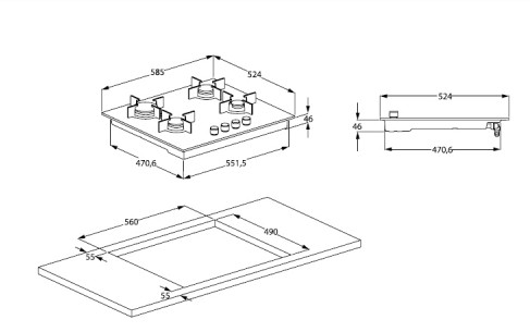 Варочная панель Beko HSLG64425ST