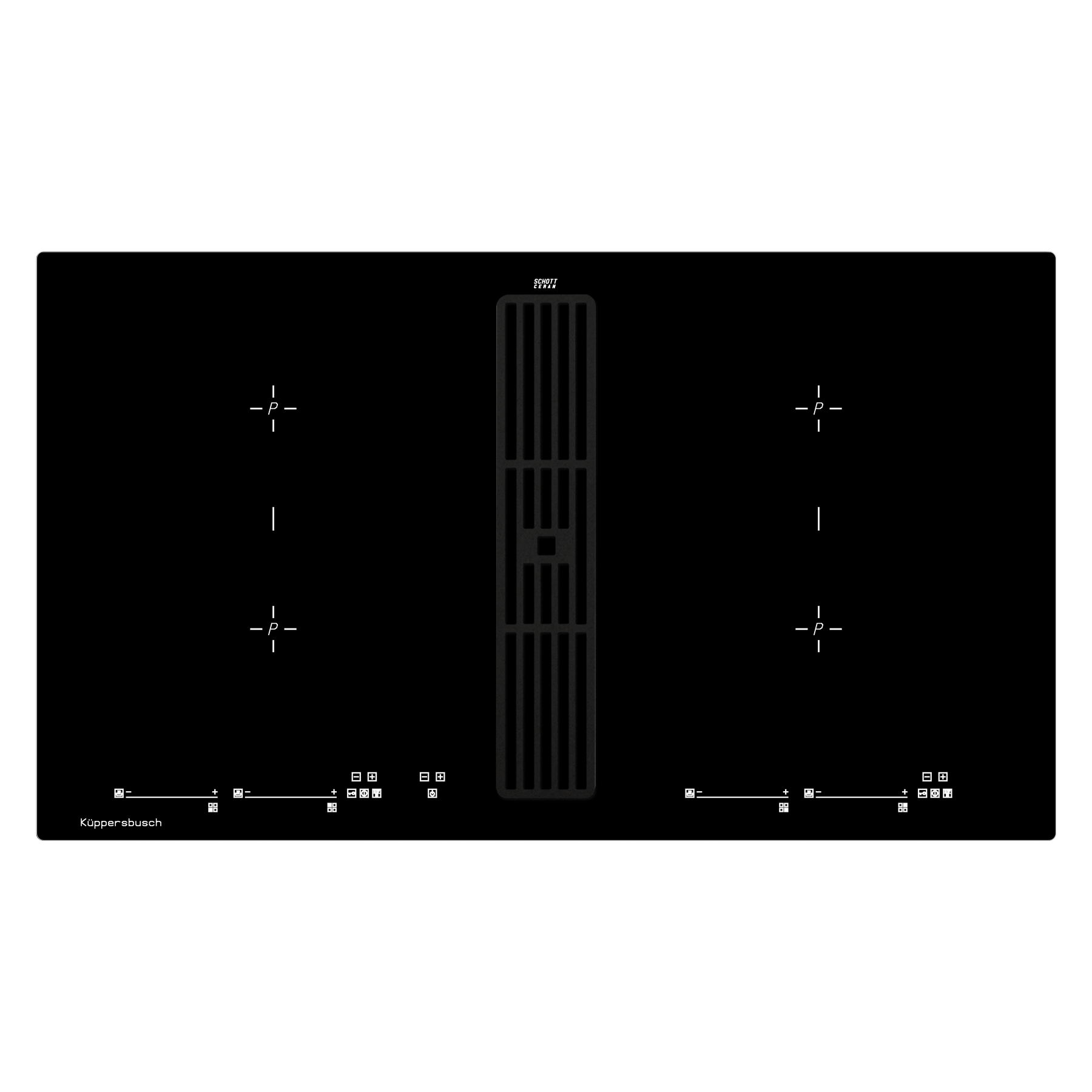 Индукционная варочная панель с вытяжкой Kuppersbusch KMI 9800.0 SR Black Velvet