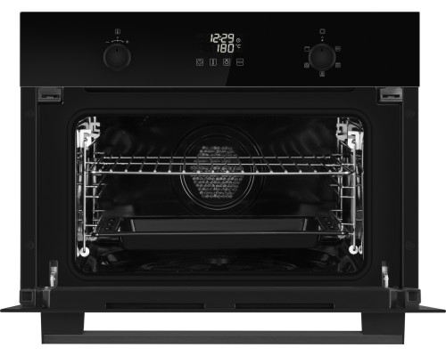 Встраиваемый компактный духовой шкаф с СВЧ Weissgauff OE 449 PDBK Black Edition