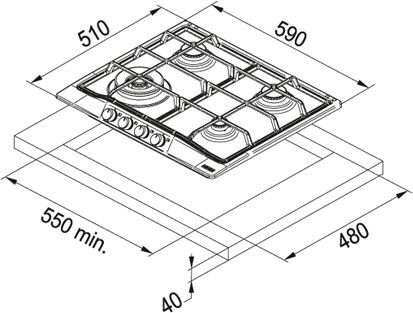 Варочная панель Franke FHTL 604 3G TC GF C
