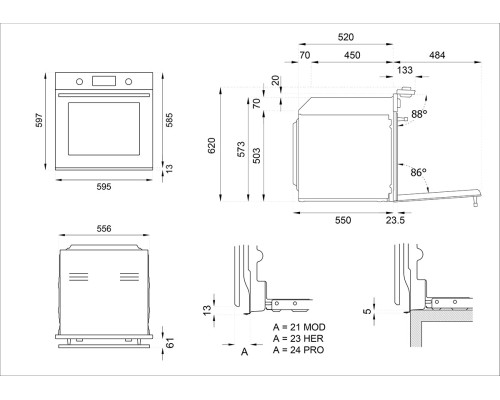 Духовой шкаф Bertazzoni FMOD6115ELB1