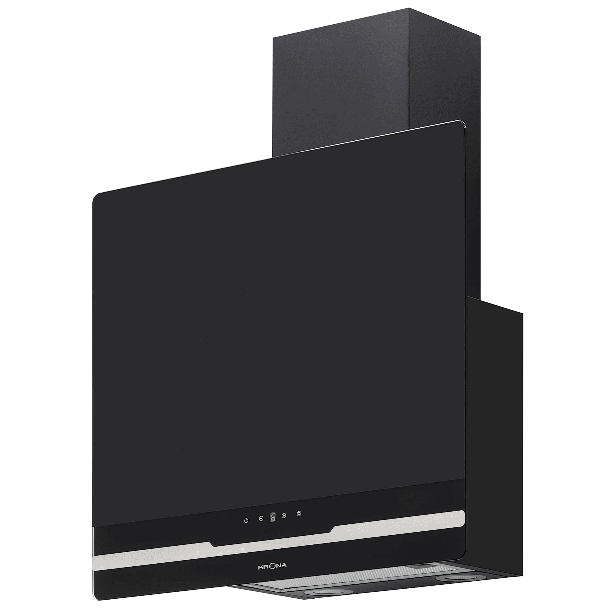 Наклонная вытяжка KRONA DOMENIKA 600 BLACK/INOX S