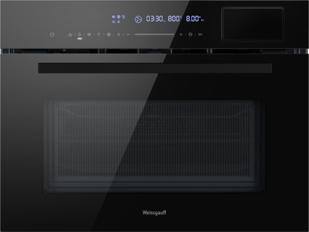 Духовой шкаф компактный с СВЧ и паром Weissgauff OEMS 459 PDB Black Edition