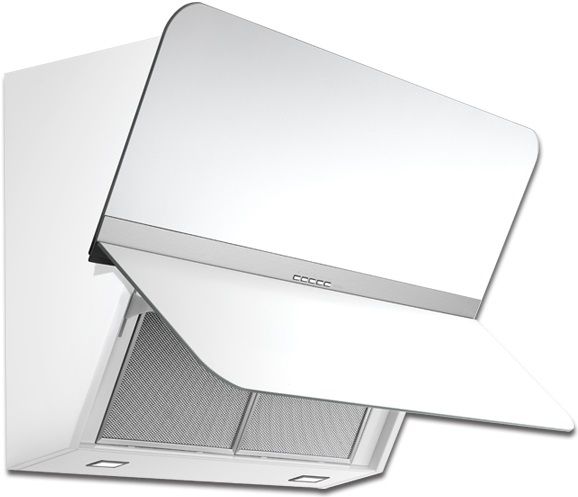Вытяжка Falmec Silence FLIPPER NRS 85 inox vetro bianco (800)