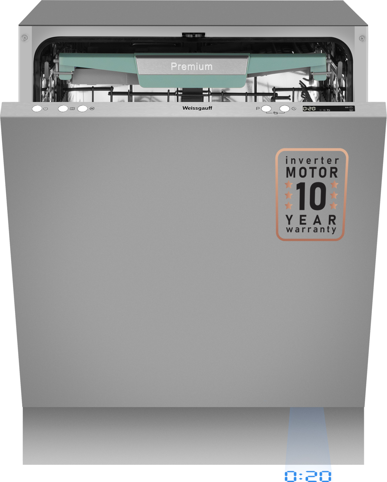 Посудомоечная машина Weissgauff BDW 6075 D Inverter AutoOpen Timer Floor