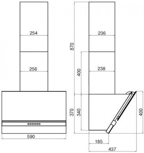 Наклонная вытяжка Faber Beryl WH A60 110.0383.024