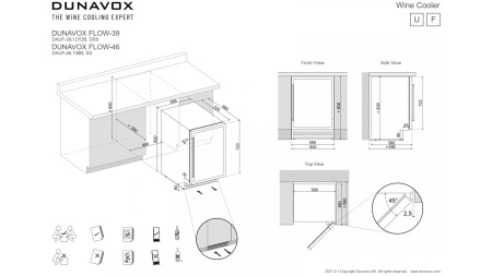 Винный шкаф встраиваемый Dunavox DAUF-46.138MB