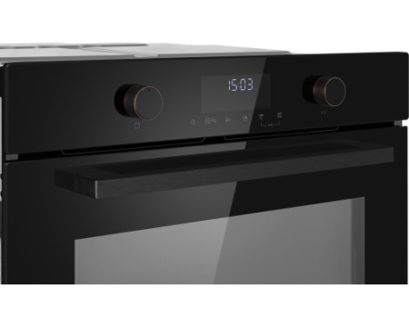 Духовой шкаф с СВЧ Weissgauff OE 4551 DB Black Edition