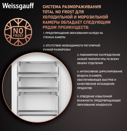 Холодильник Weissgauff WRKI 195 Total NoFrost