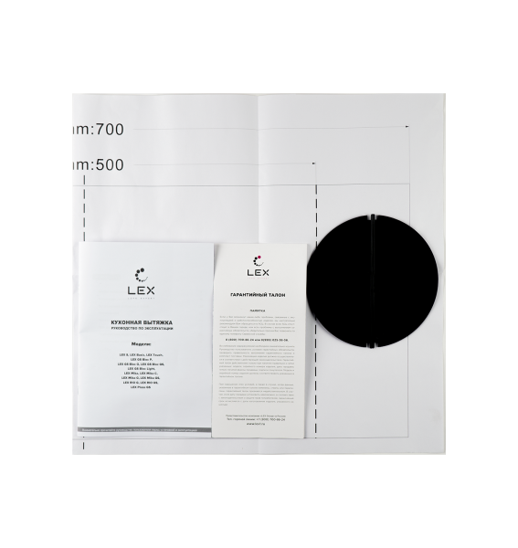 Вытяжка кухонная встраиваемая LEX GS BLOC G 600 GREY