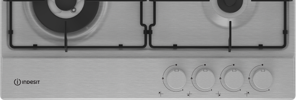 Встраиваемая газовая панель независимая Indesit THPM 641 W/IX/I