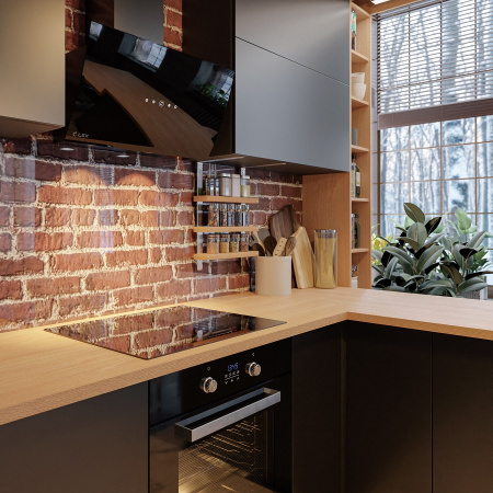Наклонная кухонная вытяжка LEX PLAZA GS 600 BLACK