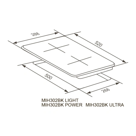 Индукционная варочная панель MEFERI MIH302BK LIGHT
