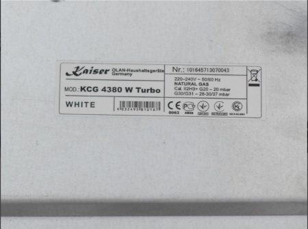 Газовая варочная панель Kaiser KCG 4380 W Turbo