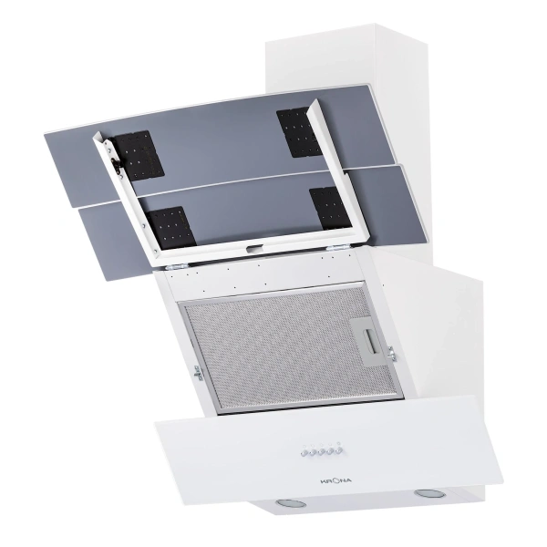 Наклонная вытяжка KRONA INGA 600 white push button