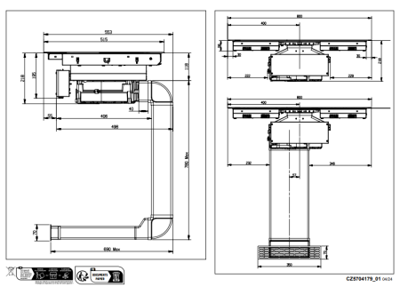 Варочная панель с вытяжкой De Dietrich DPH4840BT