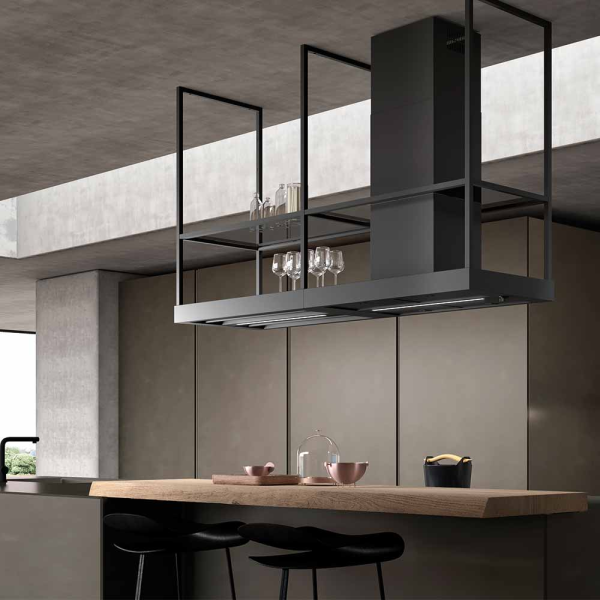 Островная вытяжка Faber T-SHELF EV8 BK MATT A180 325.0606.131