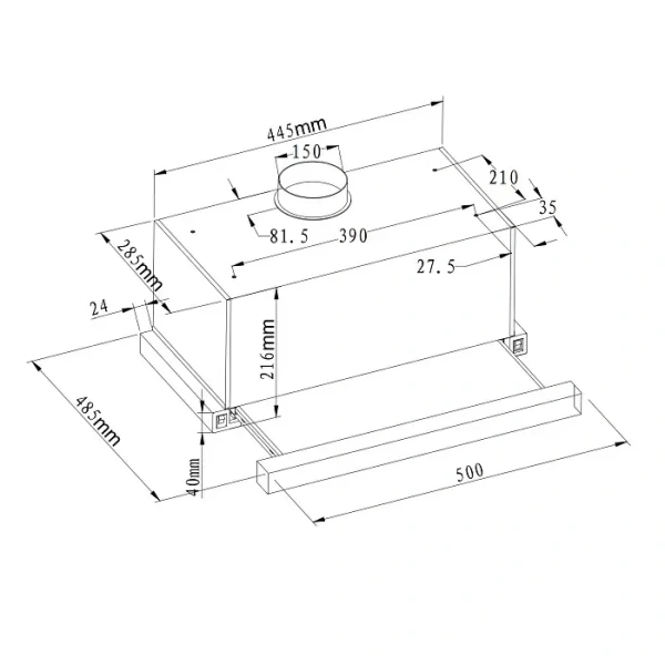 Вытяжка Evelux Tel 50 W