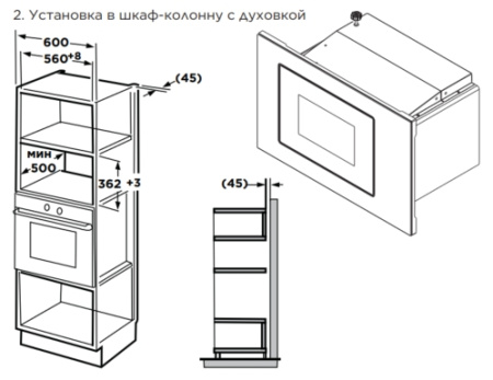 Встраиваемая микроволновая печь Midea MI92170GB
