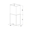 Вытяжка дизайнерская пристенная Meferi ROOMBOX40WH COMFORT