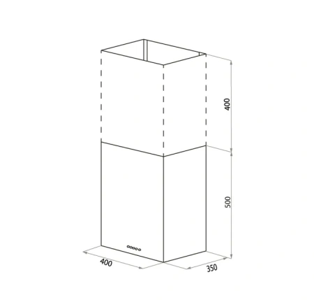 Вытяжка дизайнерская пристенная Meferi ROOMBOX40WH COMFORT