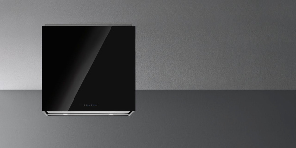 Вытяжка Falmec Design+ LAGUNA 90 inox vetro nero (800)
