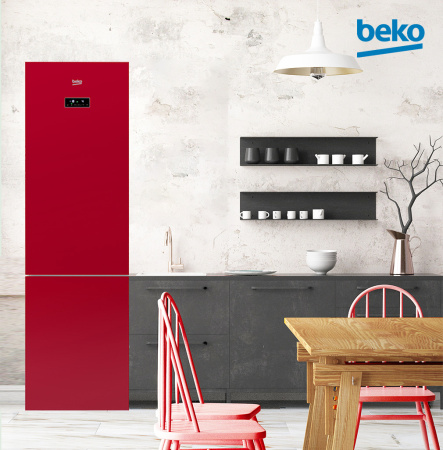 Холодильник Beko RCNK400E20ZGR красный