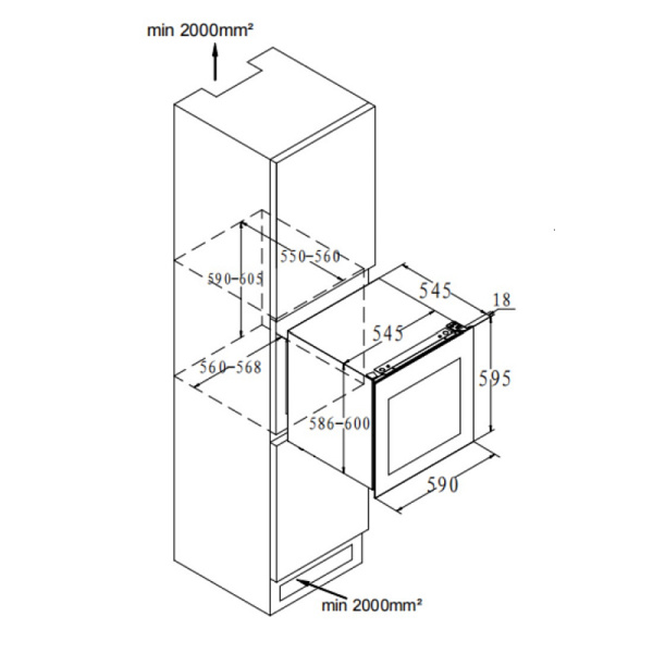 Винный шкаф Korting KFW 604 DB GN