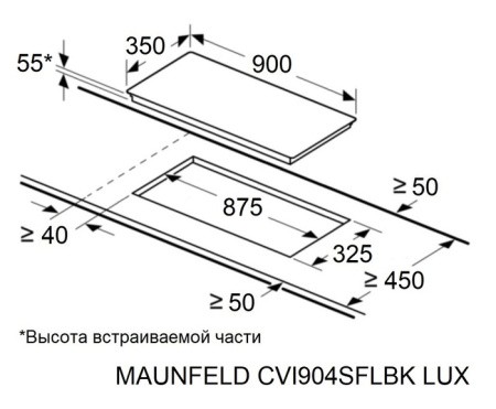 Индукционная варочная панель Maunfeld CVI904SFLDGR