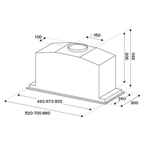 Вытяжка встраиваемая Bertazzoni KIN86MOD1XB