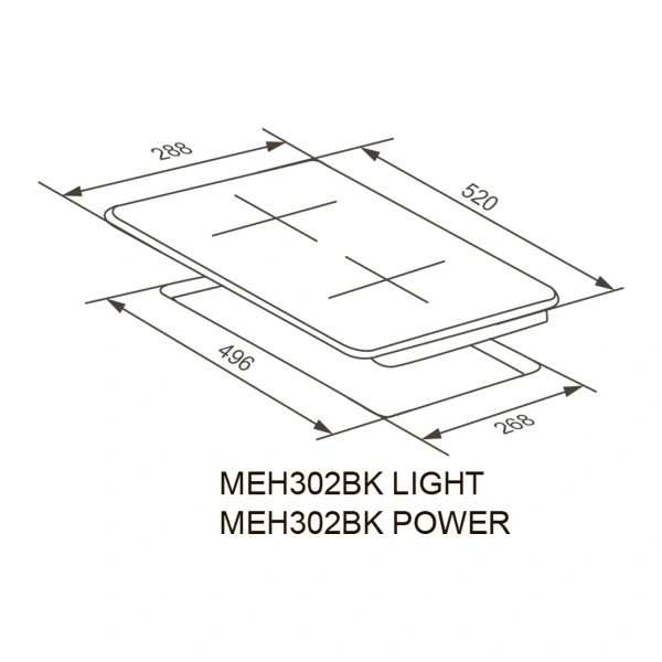 Электрическая варочная панель MEFERI MEH302BK LIGHT