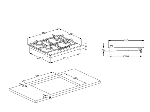 Варочная панель Beko HIGG641C3SX