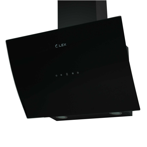Наклонная кухонная вытяжка LEX Plaza 600 Black