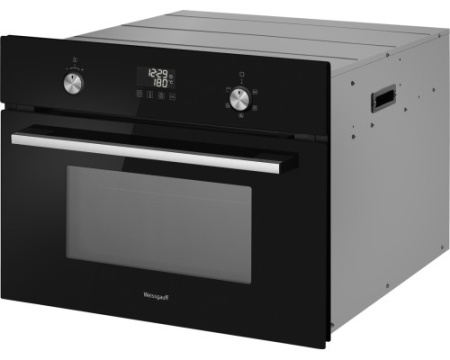 Встраиваемый компактный духовой шкаф с СВЧ Weissgauff OE 449 PDBK