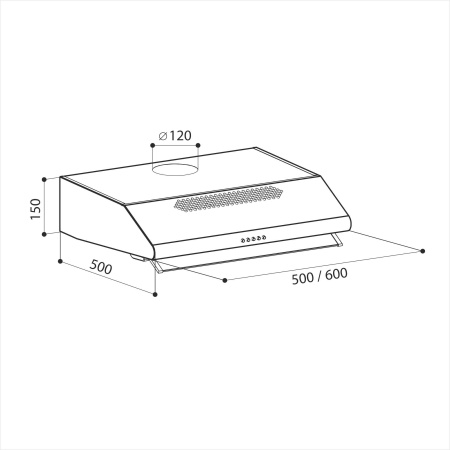 Плоская кухонная вытяжка LEX Simple 2M 600 White