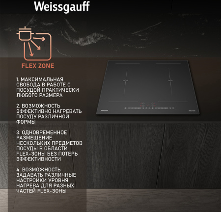 Стеклокерамическая панель Weissgauff HI 642 BSCM