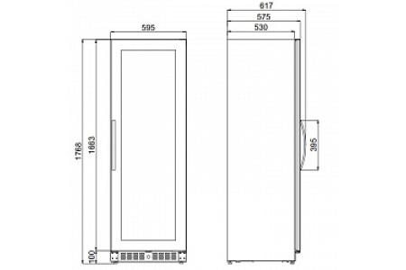 Винный шкаф Dometic E115FG VinoView Elegance